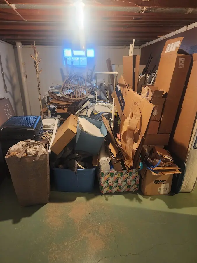 Roll-off dumpster container at job site for 6 Yard Dumpster Rental in Juno Beach